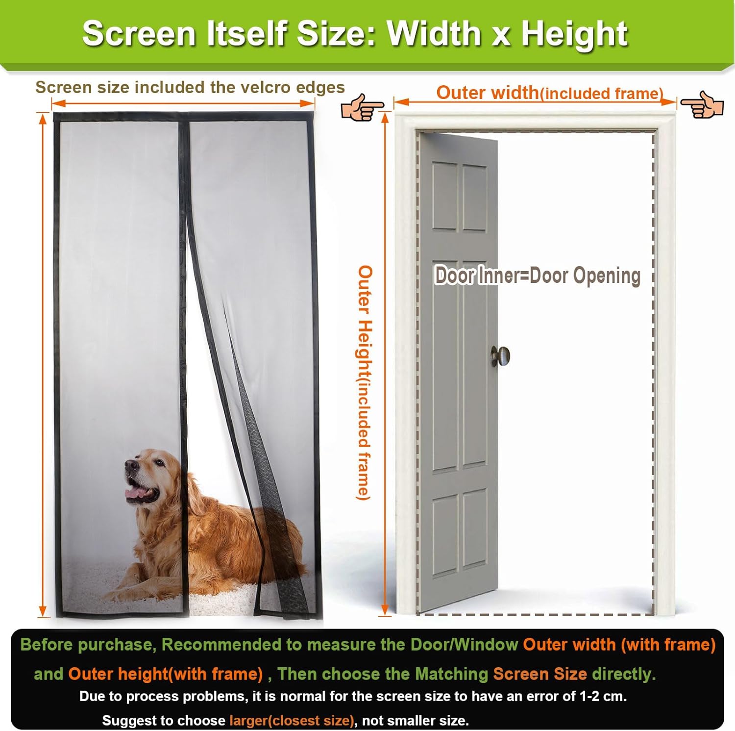 Magnetic Screen Door Self Closing, 78 x 84 inch, Grey Upgraded Polyester Thicken Mesh Mosquito Net for Patio Door, with Magnets, Keep Bugs Out, with Hook Tape - Image 6