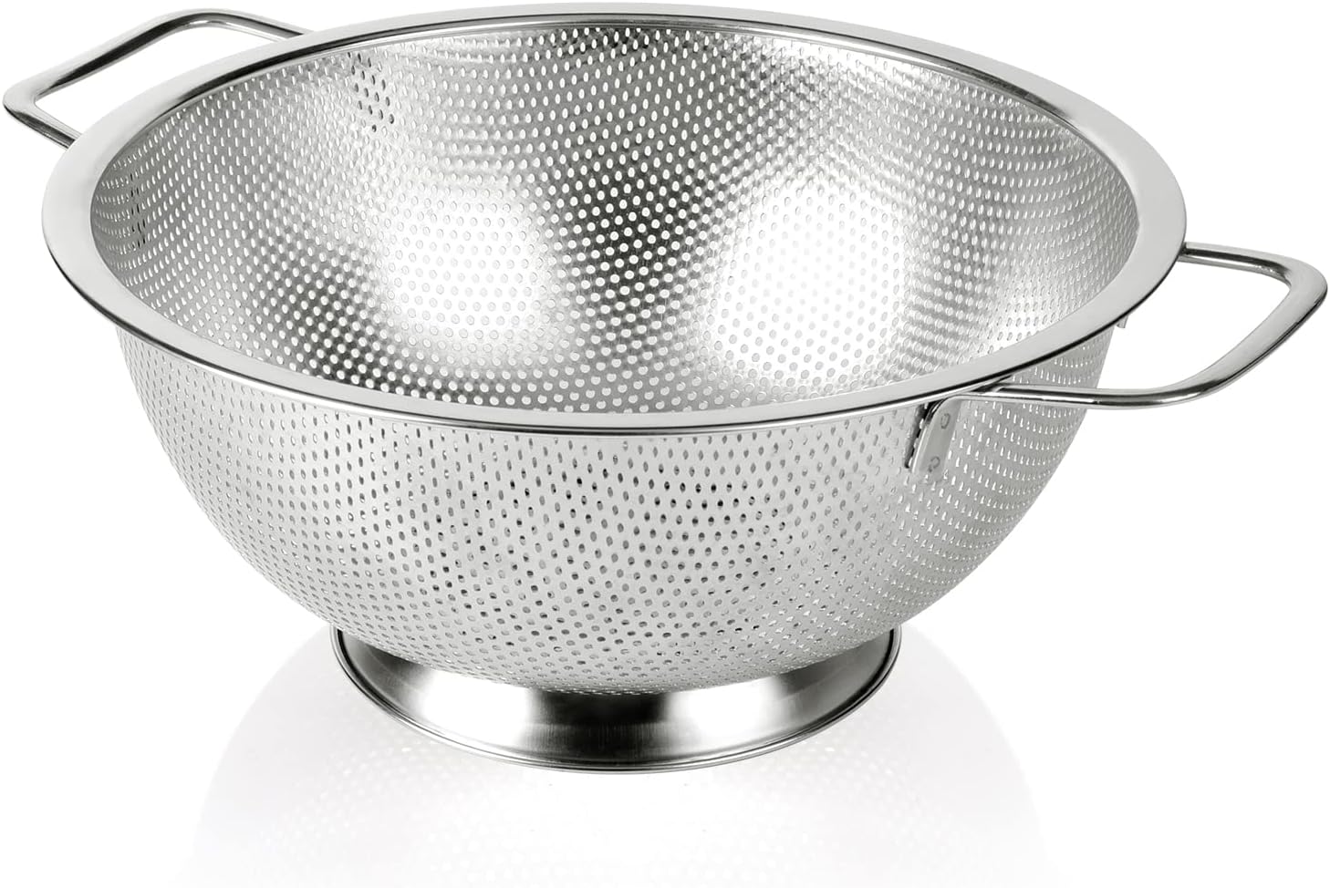 Colander Stainless Steel 3-Quart, Strainer for Kitchen Food, Dishwasher Safe - Image 1