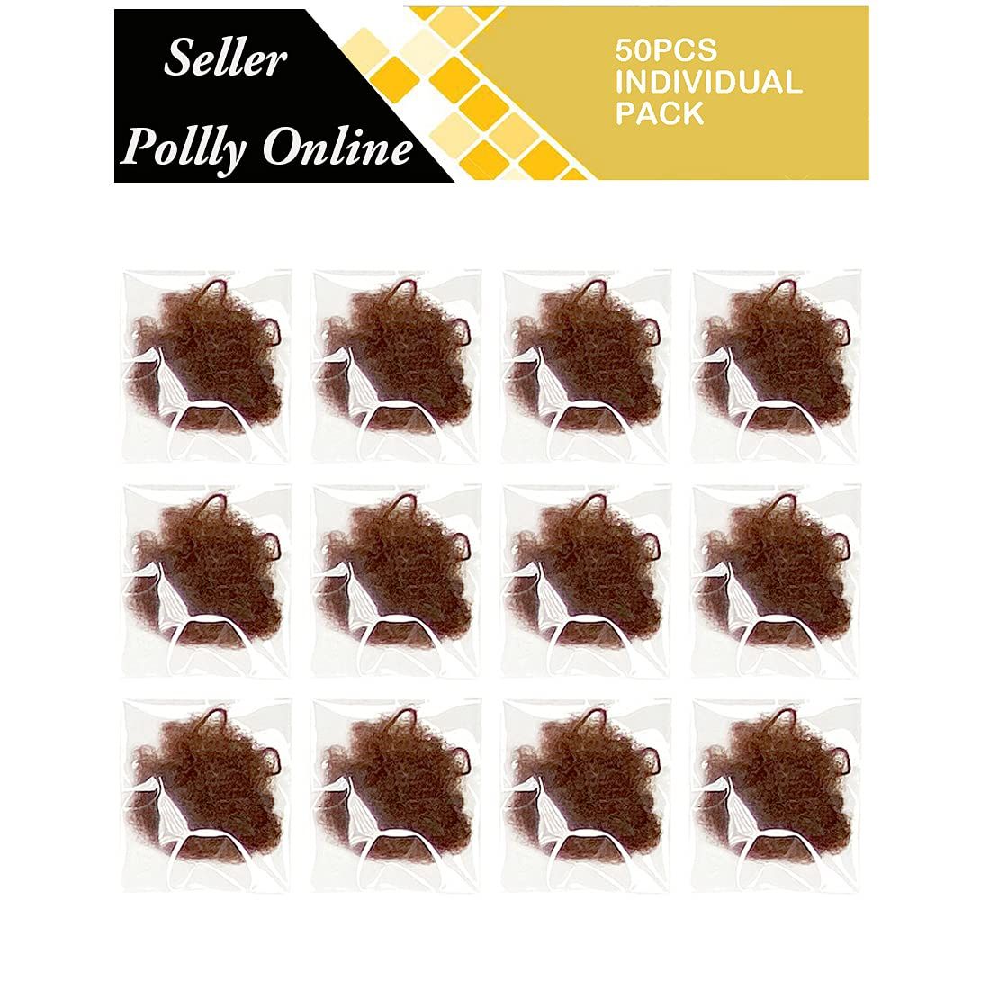 50PCS Hair Nets Invisible Elastic Edge Mesh Bun Hair Nets for Ballet Dance 20