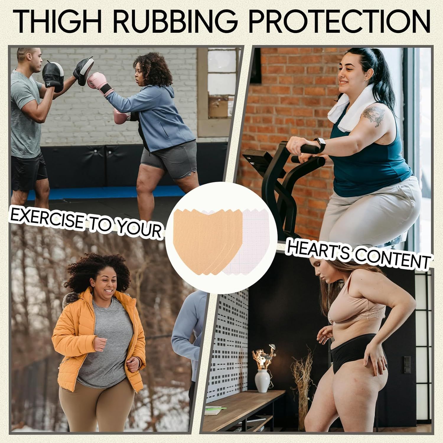 10 Pcs Thigh Friction Pads,Self Adhesive Thigh Supports Anti Chafing Tape for Women Thigh - Image 4