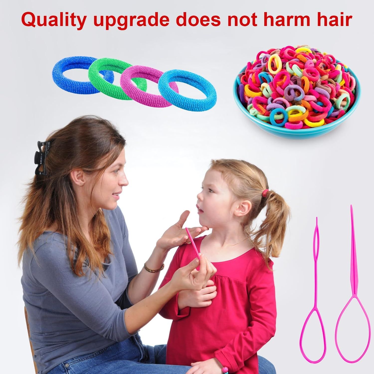360 Pcs Baby Hair Ties, Small No Damage Elastic Hair Bands for Toddlers, Little Girls and Kids, Soft Ponytail Holders, Baby Hair Accessories(20 Colors) - Image 3
