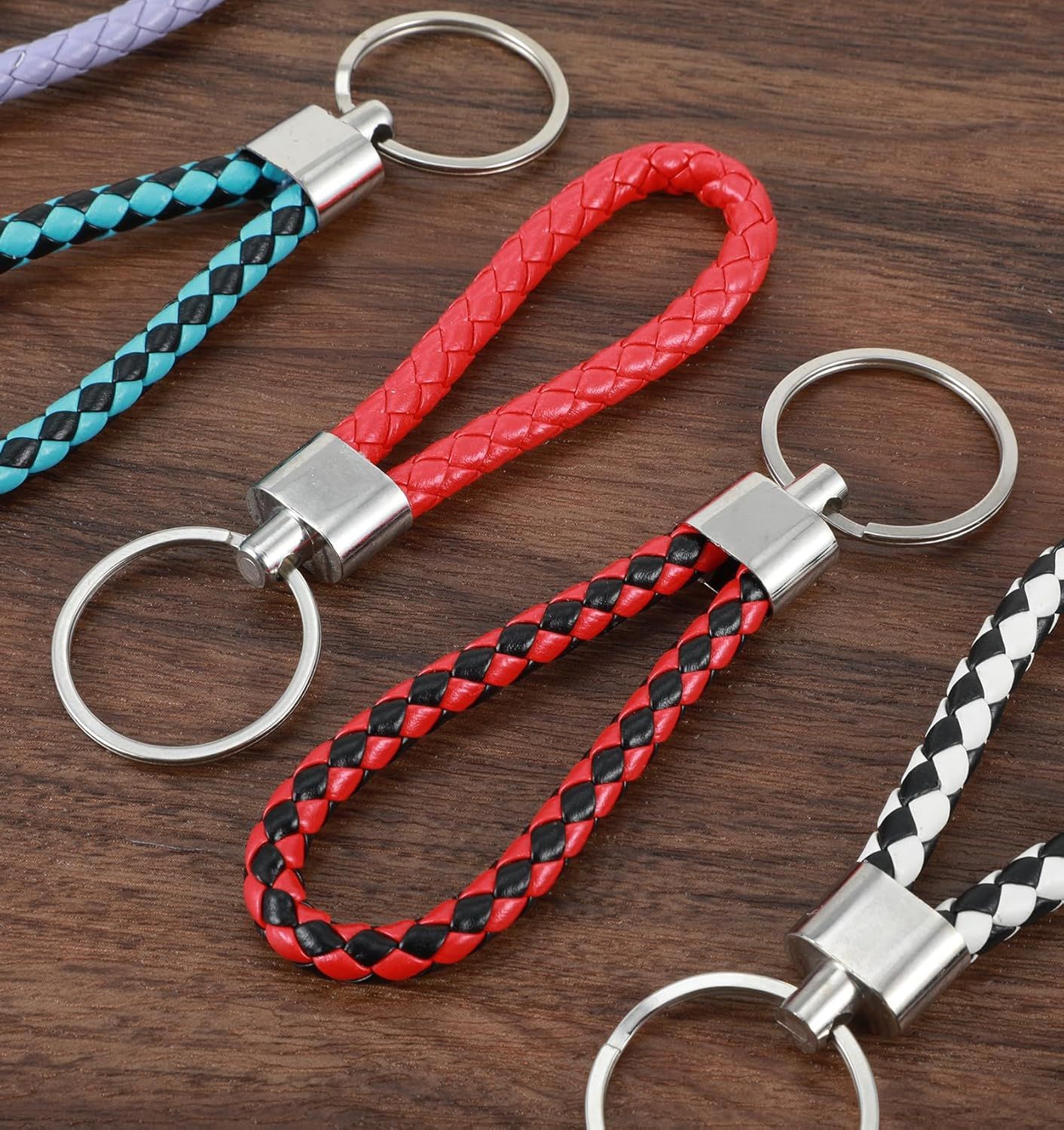 9 Pcs Braided Keychain, Small Key Chain Handwoven for Car Keys, Elegant Accessories for Men and Women, Perfect Birthday and Christmas Gifts - Image 4