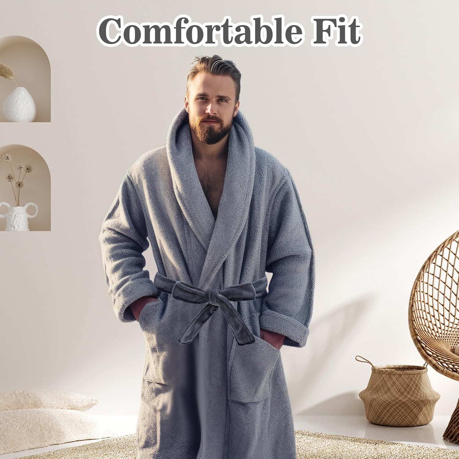 67 Inch Robe Tie Replacement, Reusable & Easy to Clean Robe Belt Replacement for Travel Hotel Home Women Men (Dark Gray) - Image 6