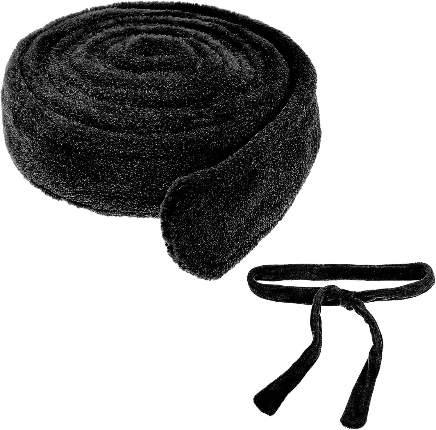 Robe Belt, Reusable Robe Tie, Soft Adjustable Design & Machine Washable for Bathrobe, Hotel & Home Use, (Black, 66.9