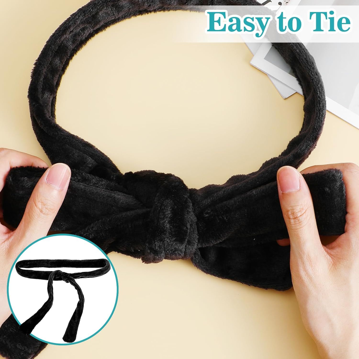 Robe Belt, Reusable Robe Tie, Soft Adjustable Design & Machine Washable for Bathrobe, Hotel & Home Use, (Black, 66.9