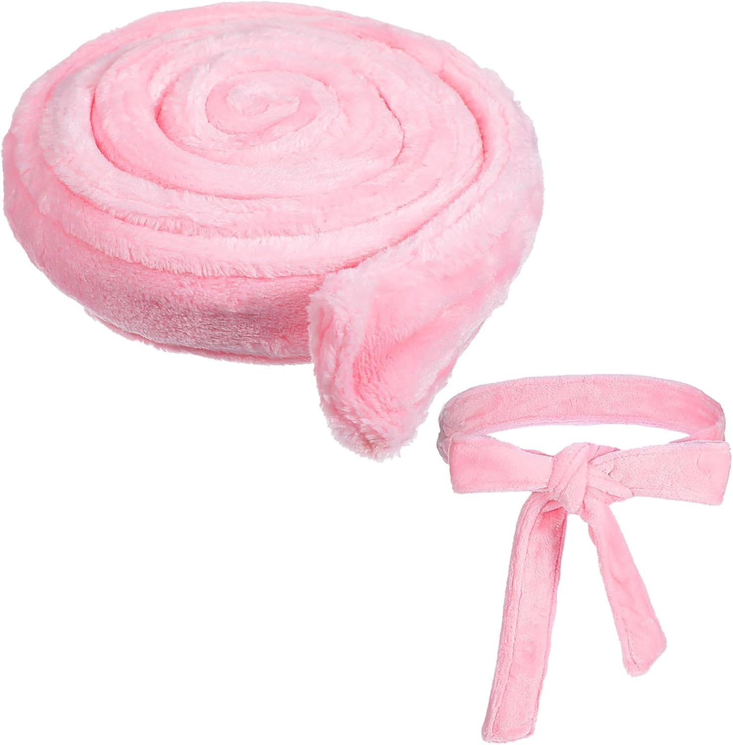 Reusable Robe Belt, 66.9 in Robe Tie for Unisex, Travel Home Hotel Spa, Sleep, (Pink, Adjustable) - Image 1