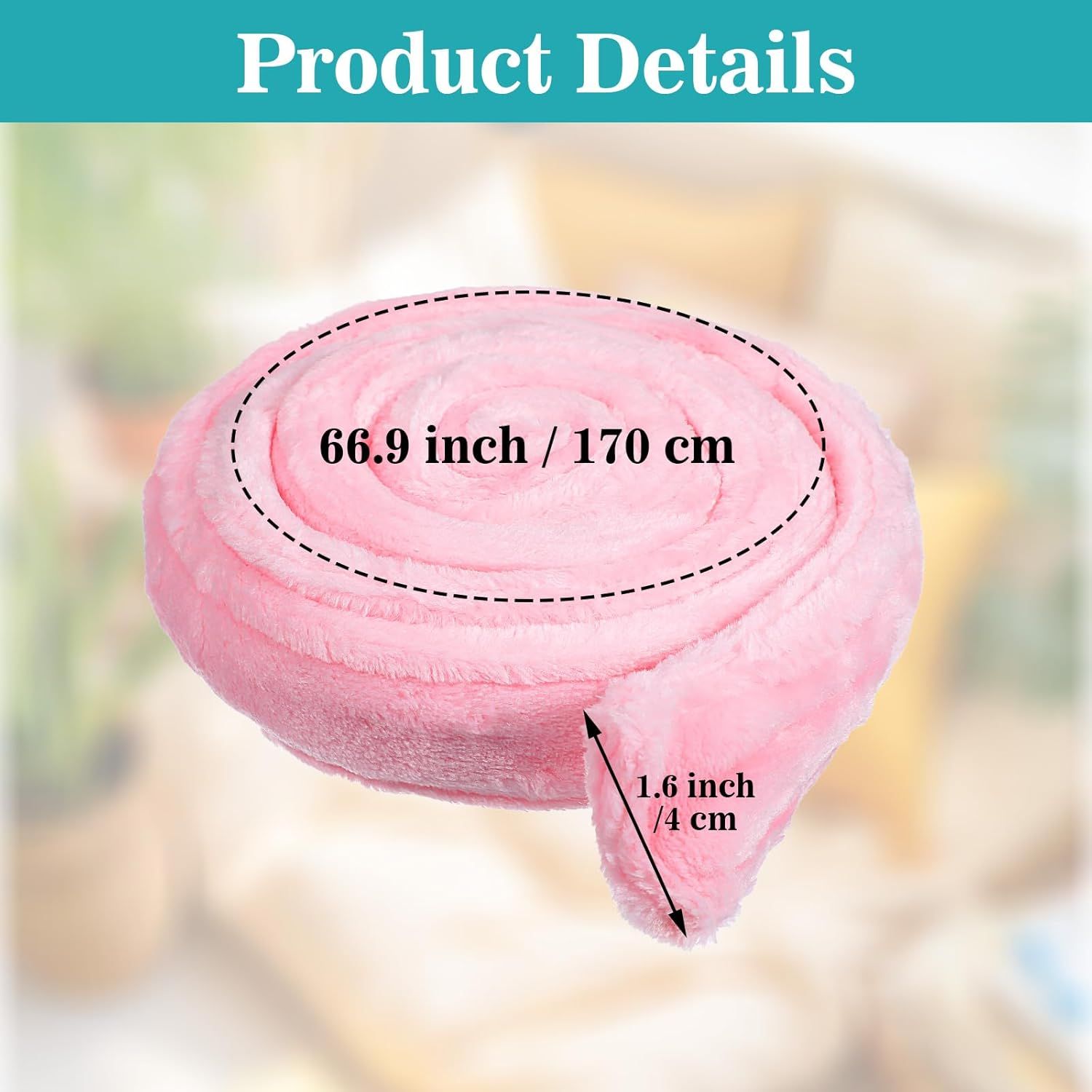 Reusable Robe Belt, 66.9 in Robe Tie for Unisex, Travel Home Hotel Spa, Sleep, (Pink, Adjustable) - Image 2
