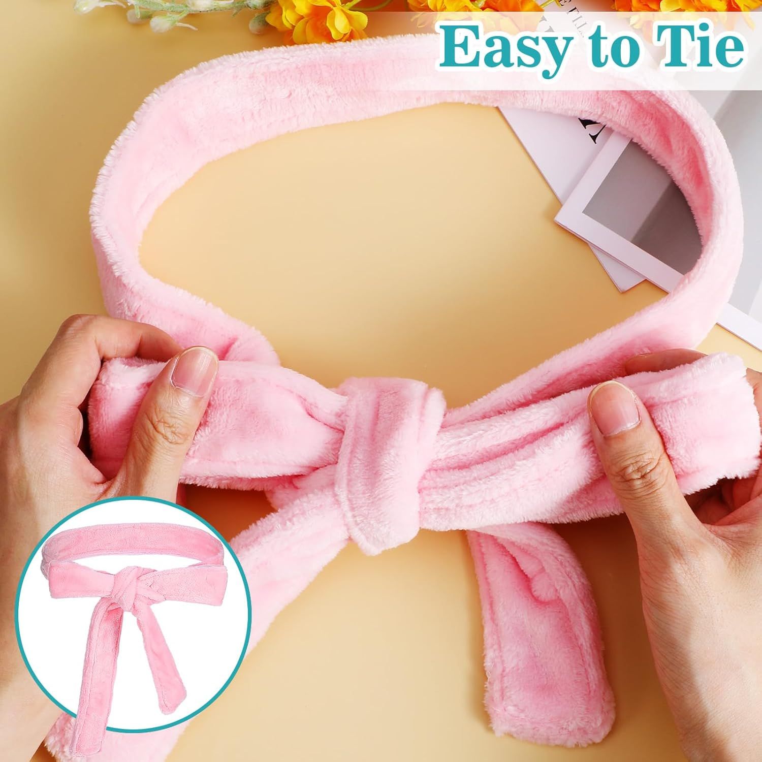 Reusable Robe Belt, 66.9 in Robe Tie for Unisex, Travel Home Hotel Spa, Sleep, (Pink, Adjustable) - Image 4