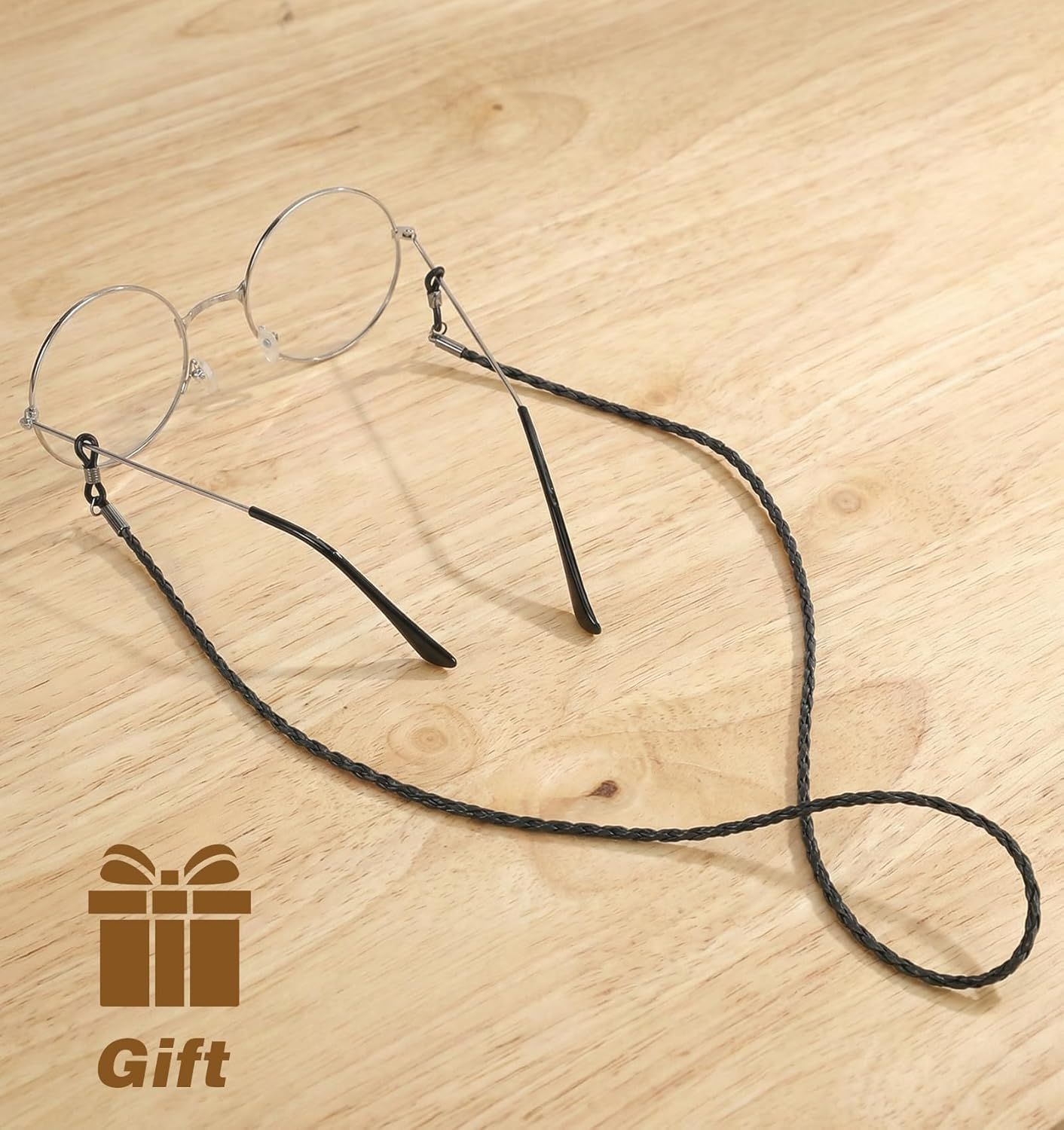 6Pcs Glasses Strings, Leather Eyeglass lanyard for Women Men, Multicolor Eye Glass Holder Around Neck, Eyewear Retainer Strings for Glasses Reading Sunglasses - Image 5