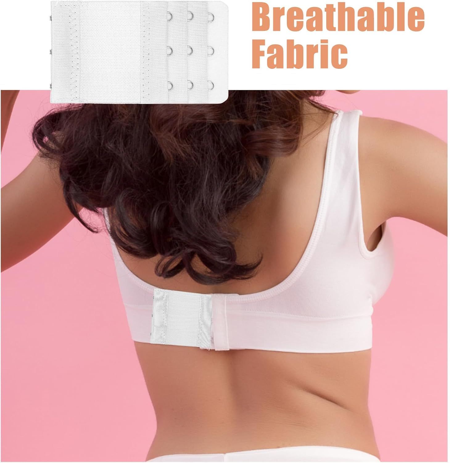 8Pcs Bra Extenders 3 Hooks, 4 * 0.8 Inch 3 Hook Bra Extender Adjustable Comfort Fit for Maternity and Sports Use (Multicolor) - Image 6