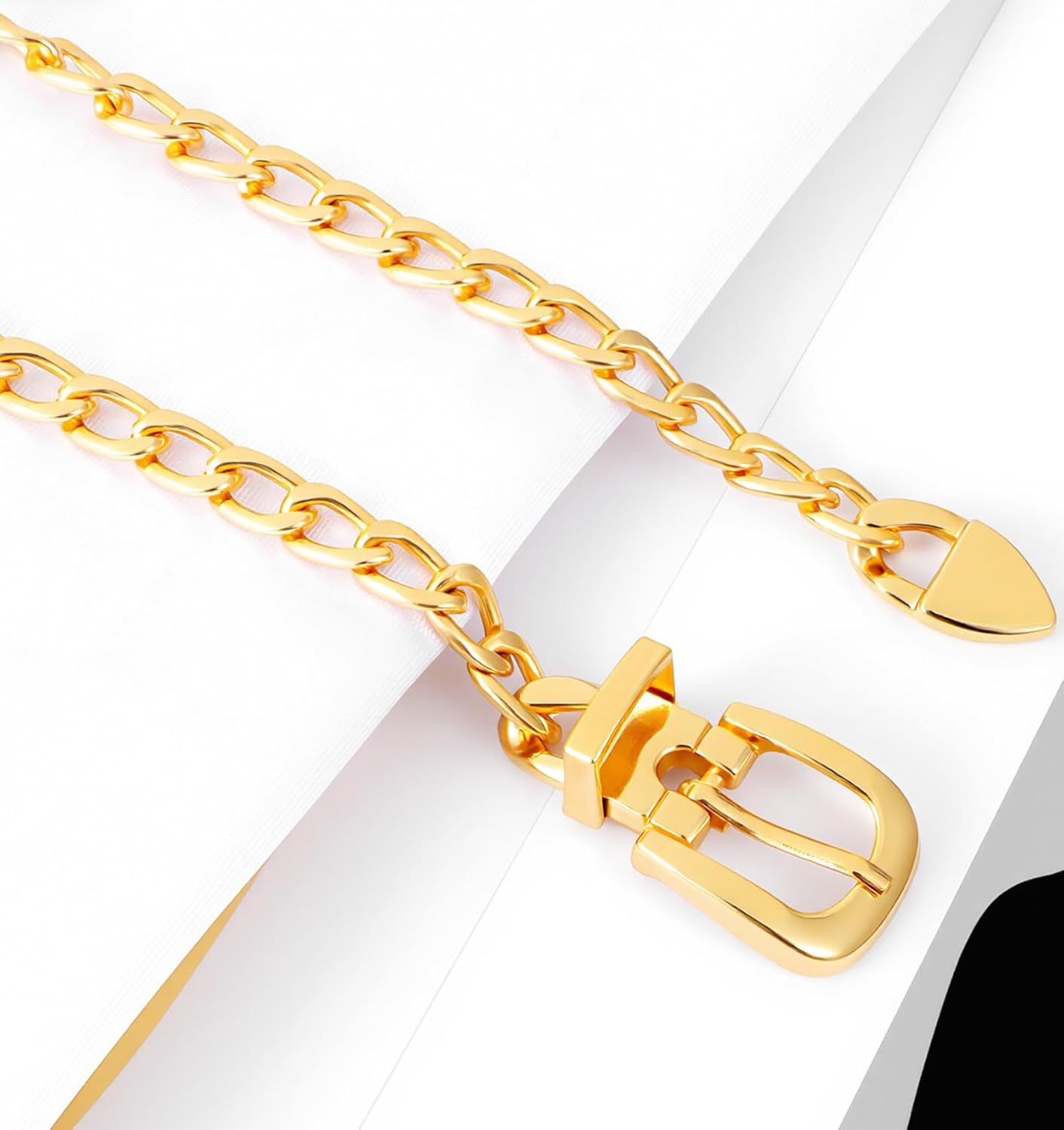Gold Belt Chain, Adjustable Gold Chain Belts For Women, Stylish Accessory for Jeans Dresses Body Waist Decoration (41.7 Inch/106 cm Long) - Image 6