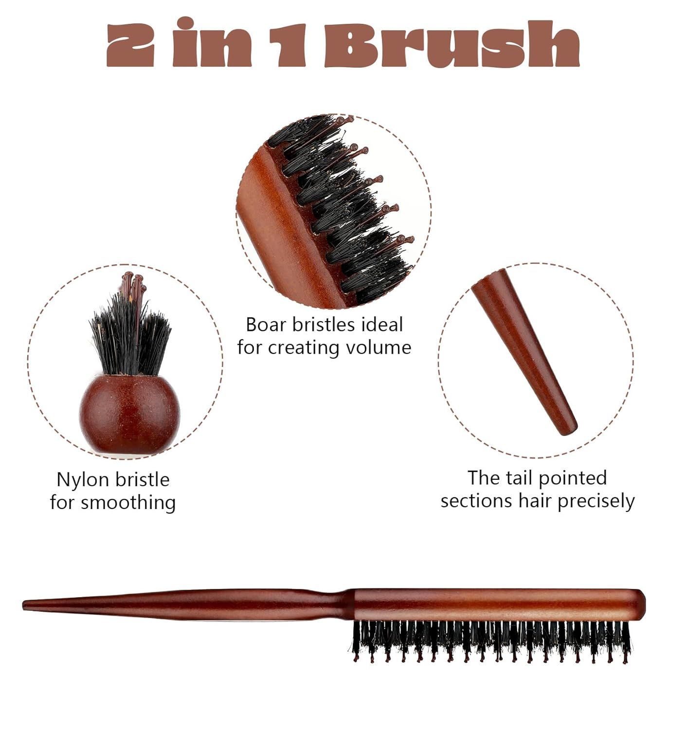 Teasing Combs for Women, 3 Pcs Hair Teasing Comb, Teaser Comb for Women Fine Hair, Slick Back, Volume, Backcombing - Image 2