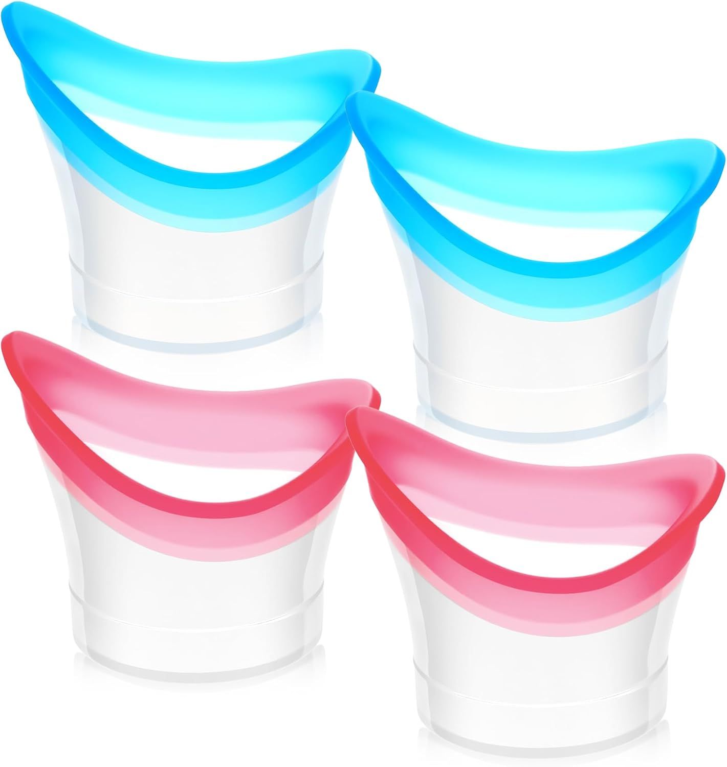 4 Pcs Eye Wash Cup, Eye Cups for Eyes Wash Silicone Eyes Cleansing Cups for Quick & Effective Rinse, Portable Tool for Dust, Makeup, Irritants - Image 1