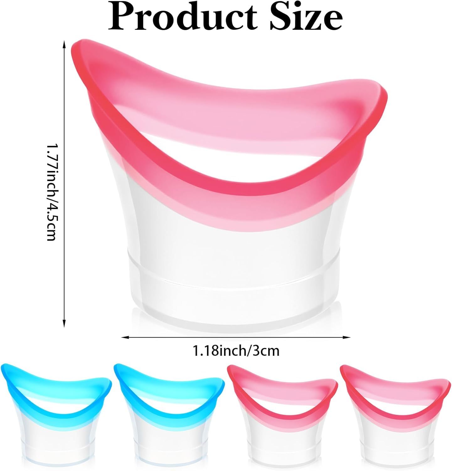 4 Pcs Eye Wash Cup, Eye Cups for Eyes Wash Silicone Eyes Cleansing Cups for Quick & Effective Rinse, Portable Tool for Dust, Makeup, Irritants - Image 2