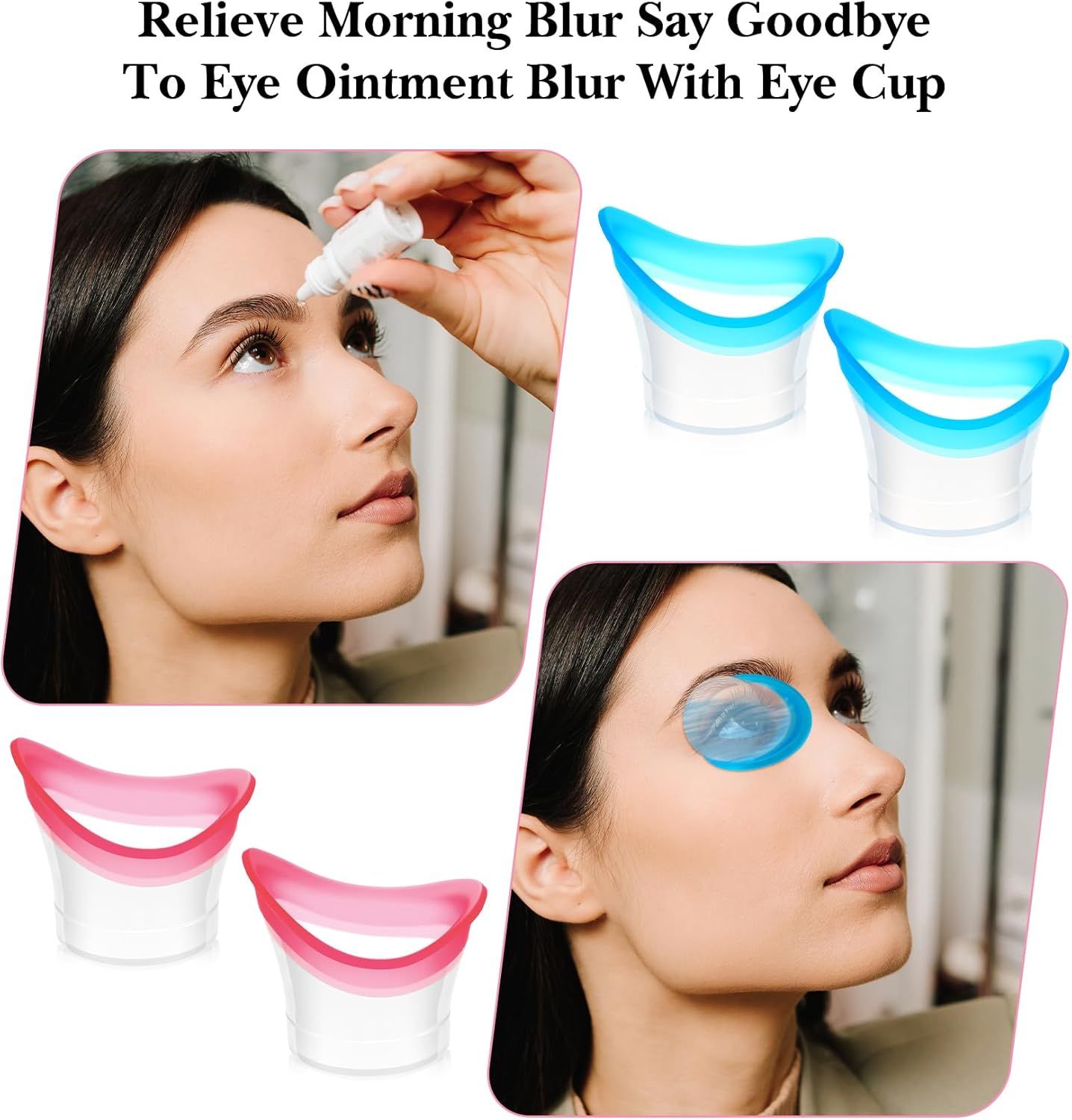 4 Pcs Eye Wash Cup, Eye Cups for Eyes Wash Silicone Eyes Cleansing Cups for Quick & Effective Rinse, Portable Tool for Dust, Makeup, Irritants - Image 3