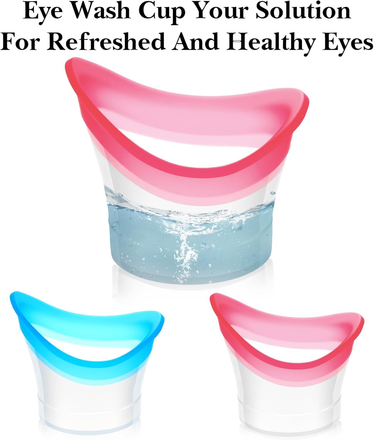 4 Pcs Eye Wash Cup, Eye Cups for Eyes Wash Silicone Eyes Cleansing Cups for Quick & Effective Rinse, Portable Tool for Dust, Makeup, Irritants - Image 7