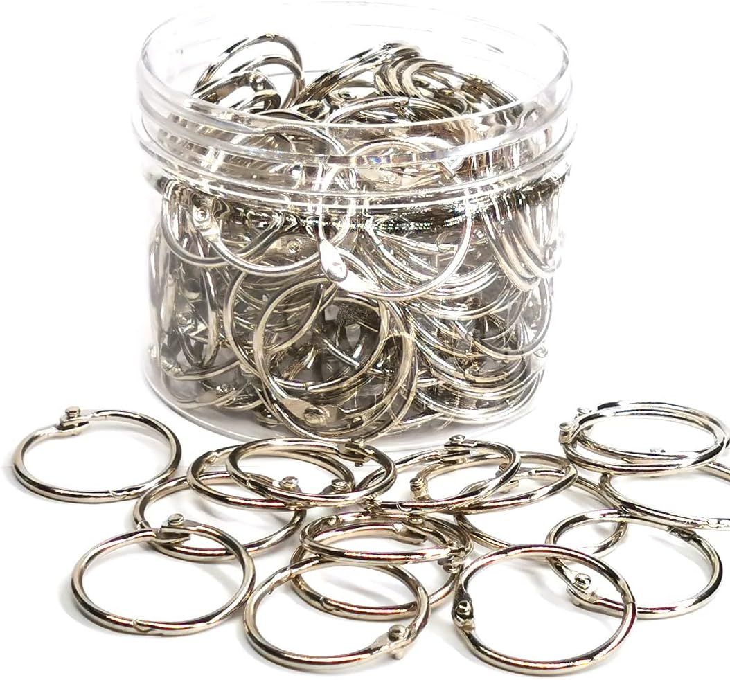 120pcs Metal Binder Rings 1 Inch, Paper Ring, Key Rings,Office Products - Image 1