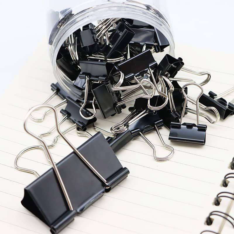 120Pcs Binder Clips Assorted Size, Office Clips with Clear Storage Container, Bulldog Clips, Paper Clips, Office Supplies - Image 5