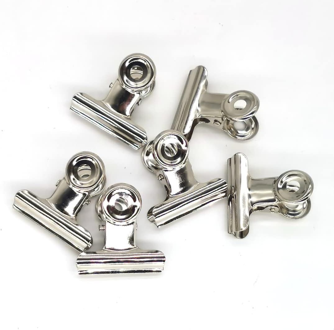 48PCS Bulldog Clips Silver 1.25 Inches,Mini Binder Clips,Metal Paper Clips with Transparent Storage Box,Hinge Clips for Crafts - Image 4