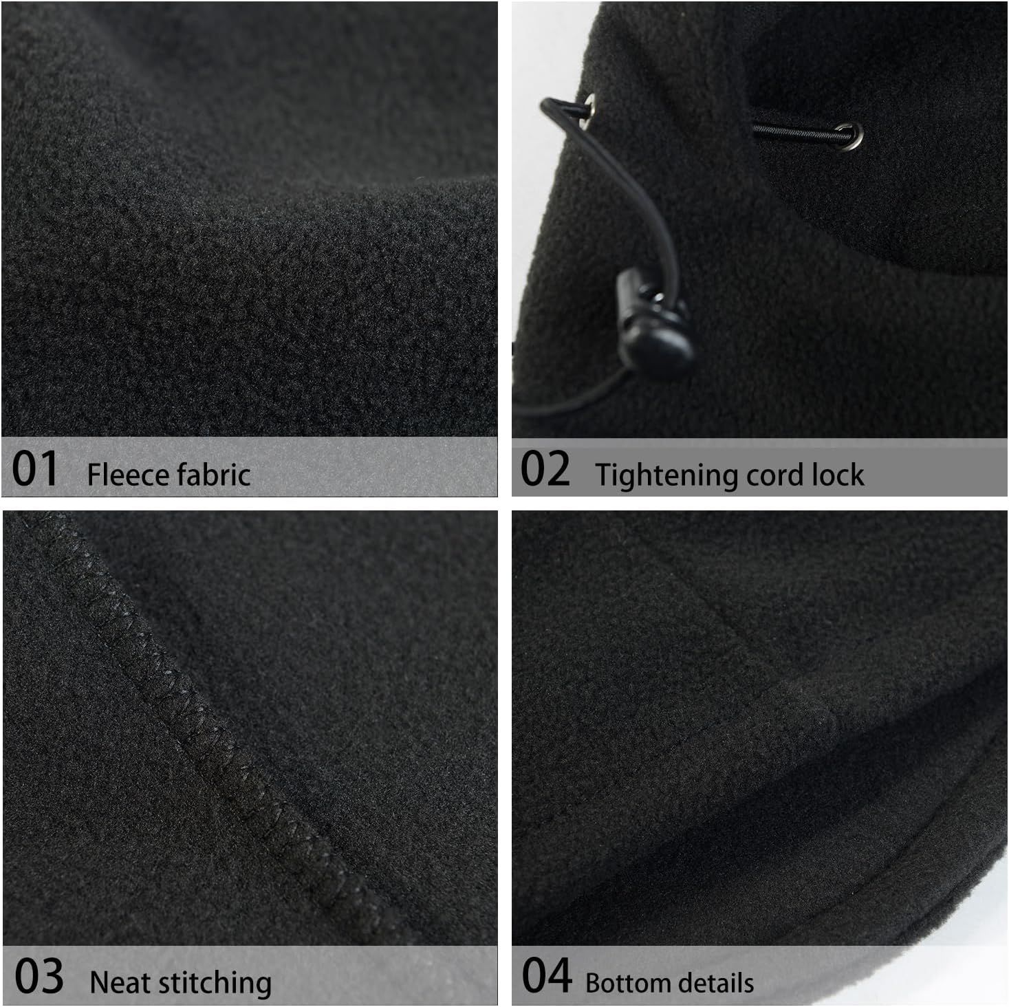 Breathable Adjustable Hat, Winter Balaclava, Ski Mask with Thick Warm Fleece Face Cover for Snowboarding, Skiing - Image 3