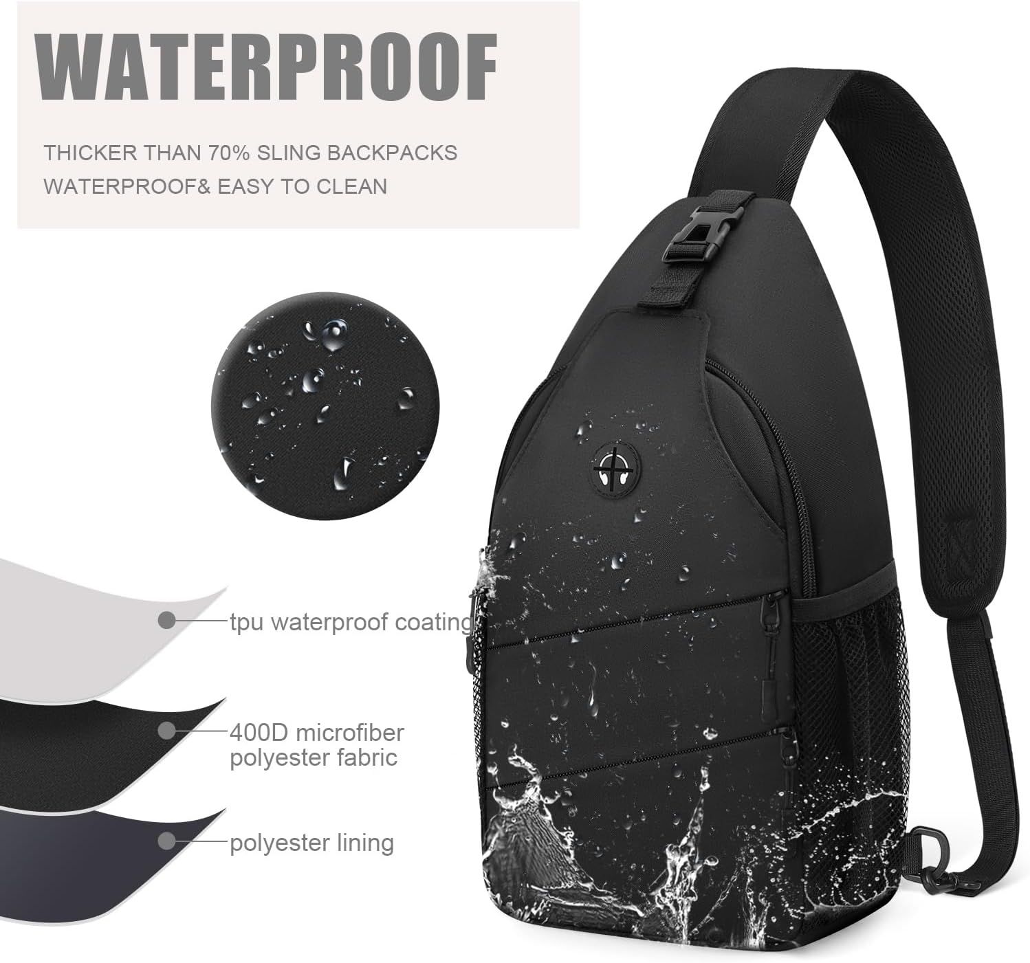 Crossbody Bags for Women Men Trendy Sling Bag Backpack Casual Chest Bag with Convertible Shoulder Strap - Image 4