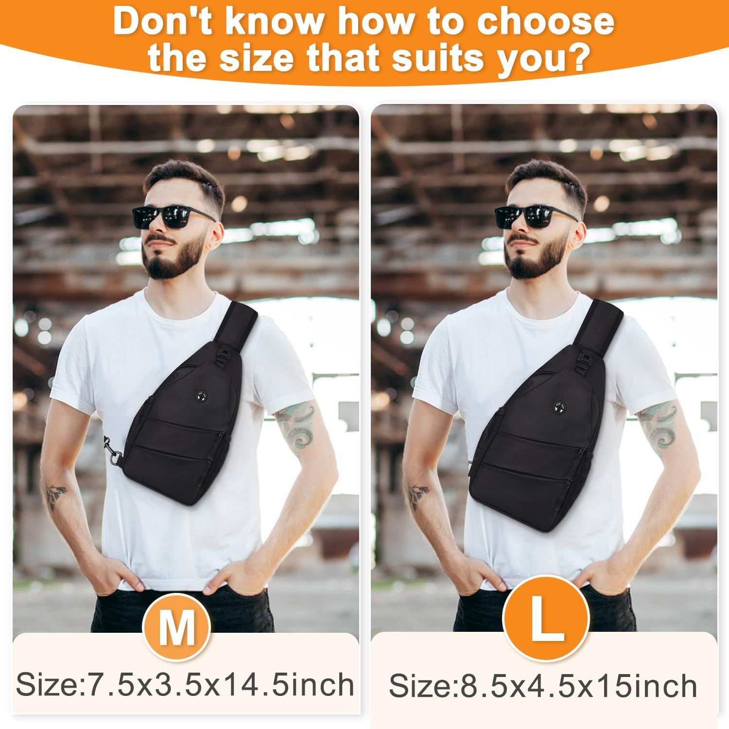 Crossbody Bags for Women Men Trendy Sling Bag Backpack Casual Chest Bag with Convertible Shoulder Strap - Image 6