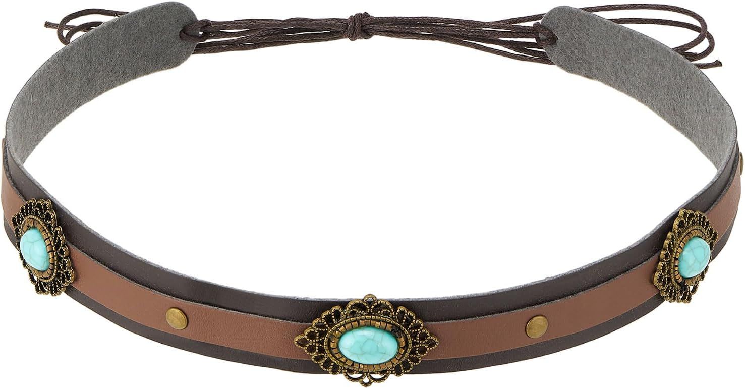 Cowboy Hat Bands for Women Men Hat Bands Western Hat Belts Rural Classical Mexican Turquoise Hatbands - Image 1