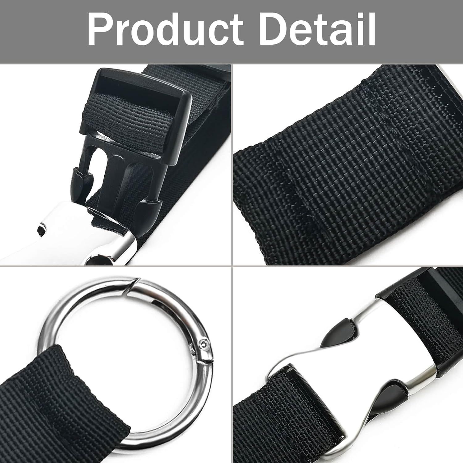 Add a Bag Luggage Straps Jacket Gripper Luggage Straps Baggage Suitcase for Travel Belt Luggage with Buckle Adjustable Luggage Accessories(Black) - Image 3