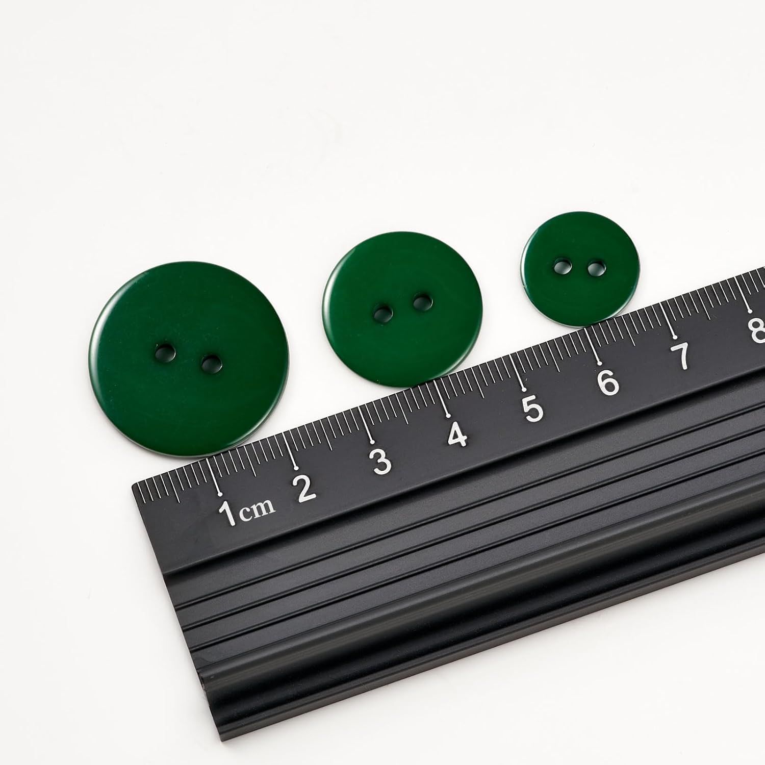 10pcs 15mm Resin Sewing Button,2 Holes Round Craft Decorative Buttons for Coat,Clothes Holiday Decoration DIY Accessories(Dark Green 5/8inch) - Image 3