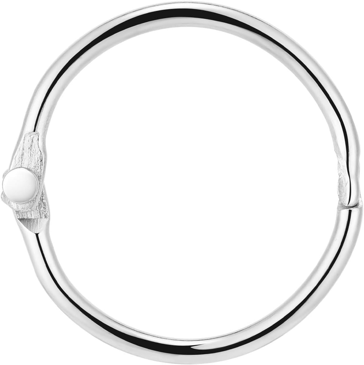 Loose Leaf Binder Rings 1Inch(12 Pack) Office Metal Book Ring,Nickel Plated Steel Key Rings for School Home or Office,Sliver - Image 1