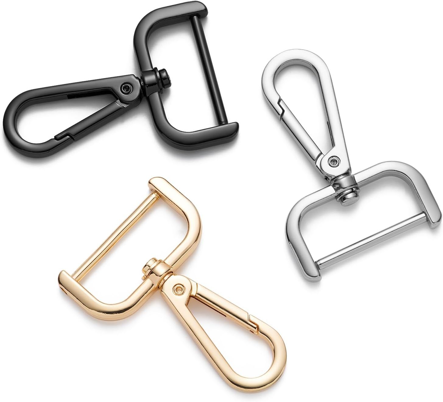 4pcs Detachable Snap Hook Swivel Clasp with Screw Bag Leather Strap Hardware Replacement,Silver5/8 - Image 5