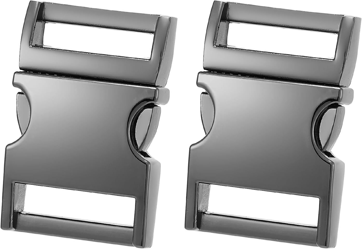 4Pcs Metal Side Release Buckle Clips for Straps Webbing Paracord Bracelet Dog Collar Backpack Belt - Image 1