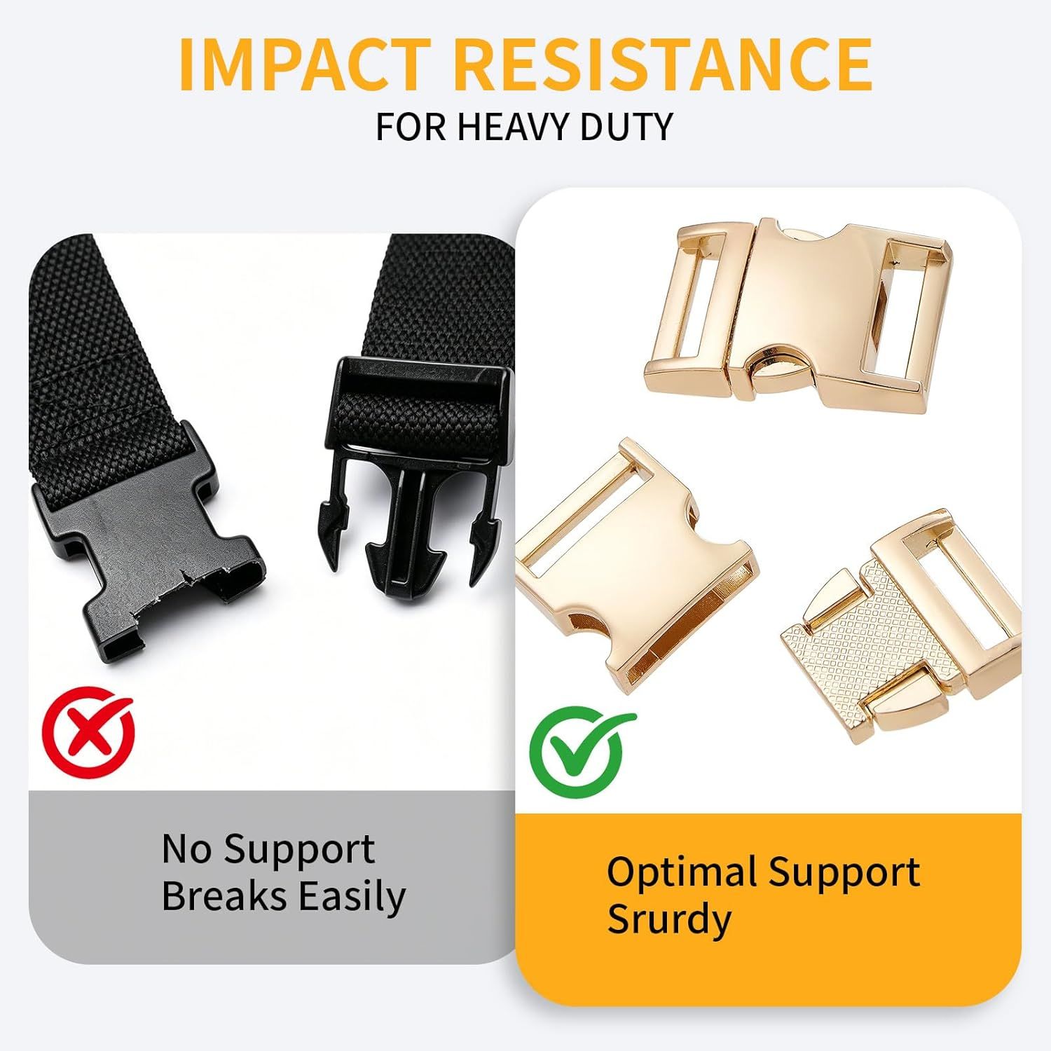4Pcs Metal Side Release Buckle Clips for Straps Webbing Paracord Bracelet Dog Collar Backpack Belt - Image 4