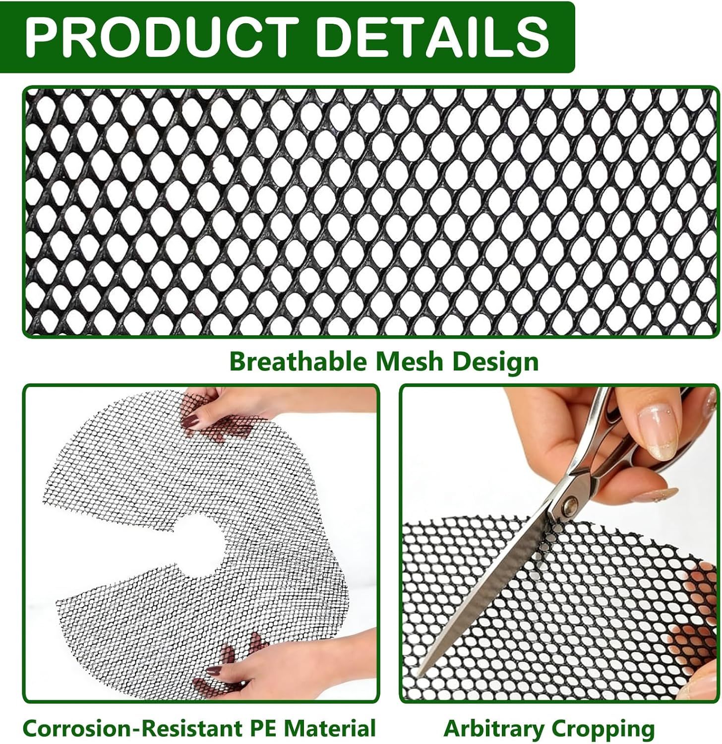 Plant Pot Cover Soil Blocker Mesh Mat Plant Protector from Cats Indoor Animals Flexible Cuttable Plant Covers with Pins Breathable Garden Plant Cover for Digging Spills 6 Pack 30cm - Image 4