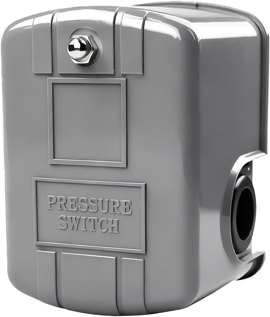 Automatic Water Pump Pressure Switch 40–60 PSI, Adjustable Differential, 1/4