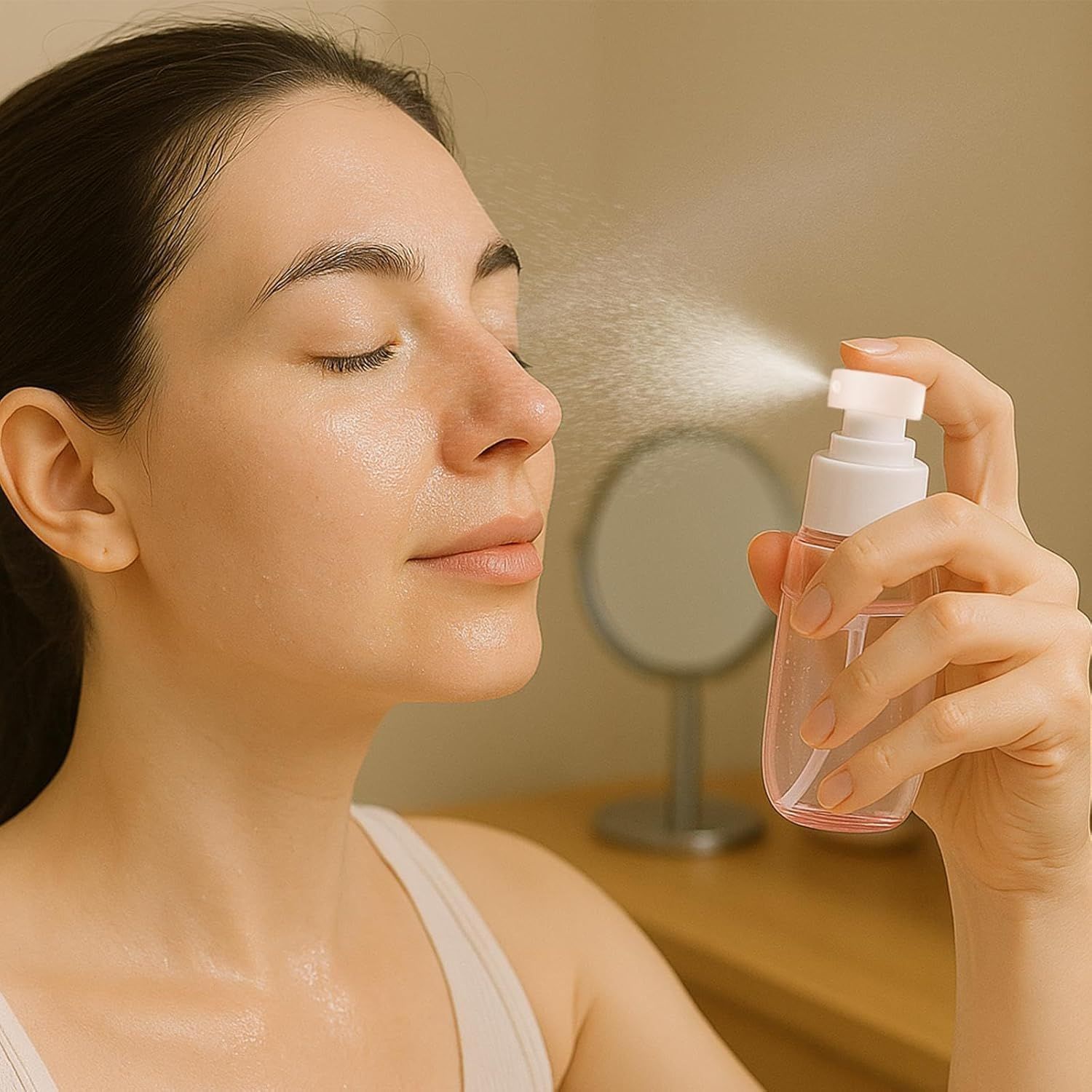 2 oz Travel Spray Bottles TSA Approved，Leak Proof Travel Size Mini Small Fine Mist Spray Bottle 2 oz for Face Hair (5 Pack) - Image 2