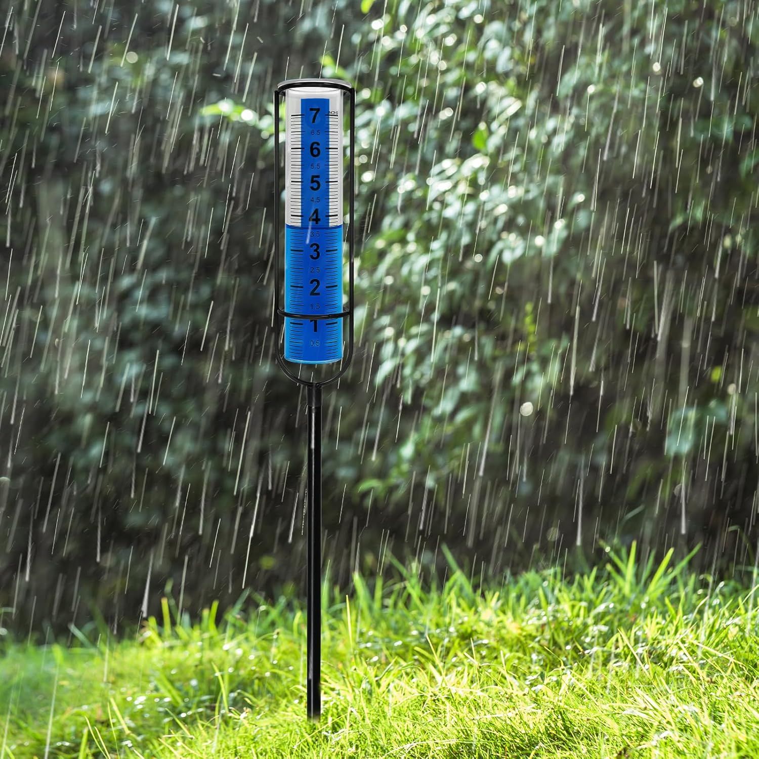Rain Gauge Outdoor for Yard, Heavy Duty Rain Guage Gage Freeze Proof Best Rated, Large Plastic Water Gauge with Floating Duck and Ball, Playful & Accurate - Image 6