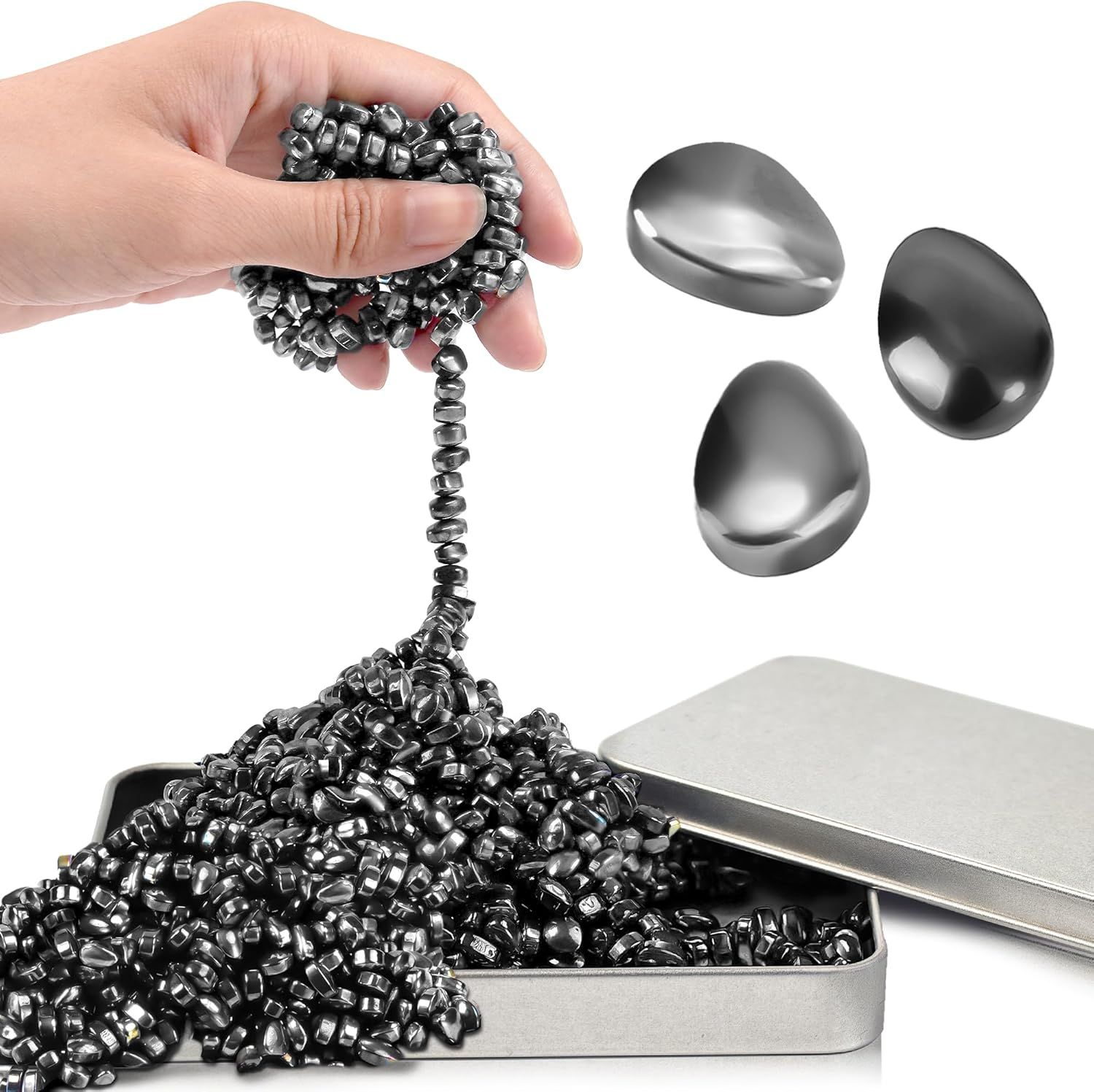 Fidget Toy for Adults Cool Gadgets Gifts for Teen Boys Girls 300pc Office Desk Stuff for Mens ADHD Tools Sensory Autism Stress Anxiety Fidgets Beads Balls Ferrite Putty Stones Easter Basket Stuffer - Image 2