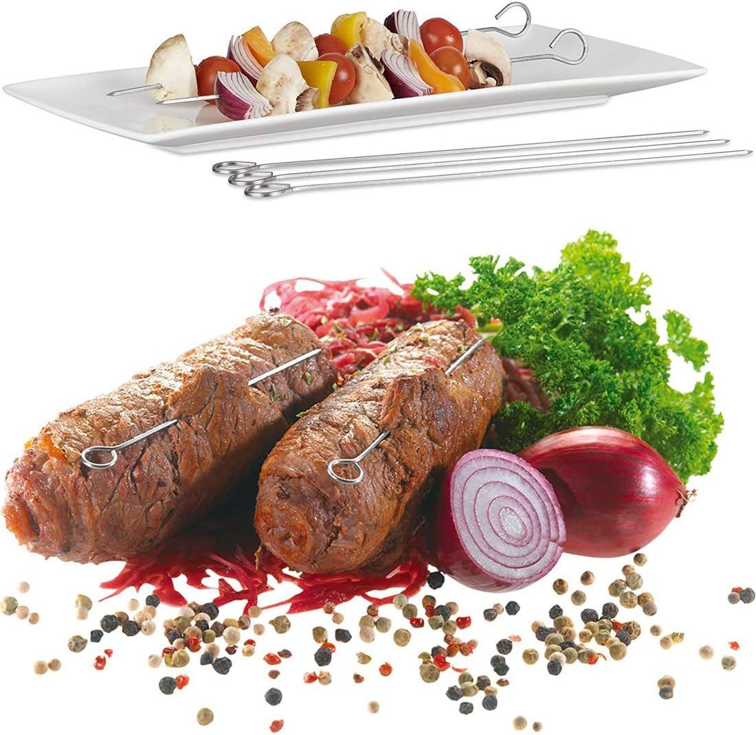 5.9 Inch Stainless Steel Skewer Grilling Shish Kebob,Cocktail Sticks,Reusable Martini Glass Picks 50pcs - Image 5