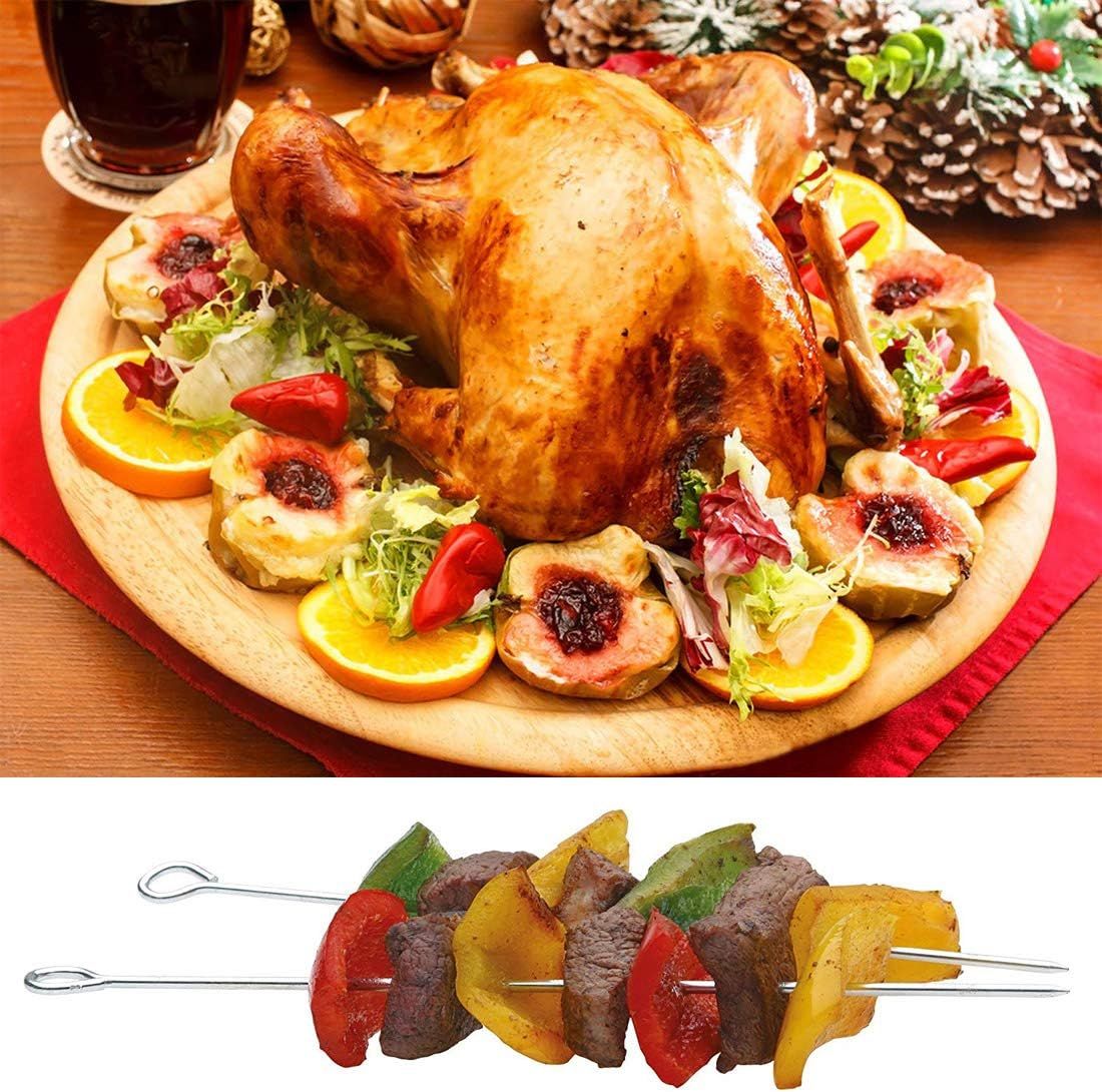 5.9 Inch Stainless Steel Skewer Grilling Shish Kebob,Cocktail Sticks,Reusable Martini Glass Picks 50pcs - Image 7