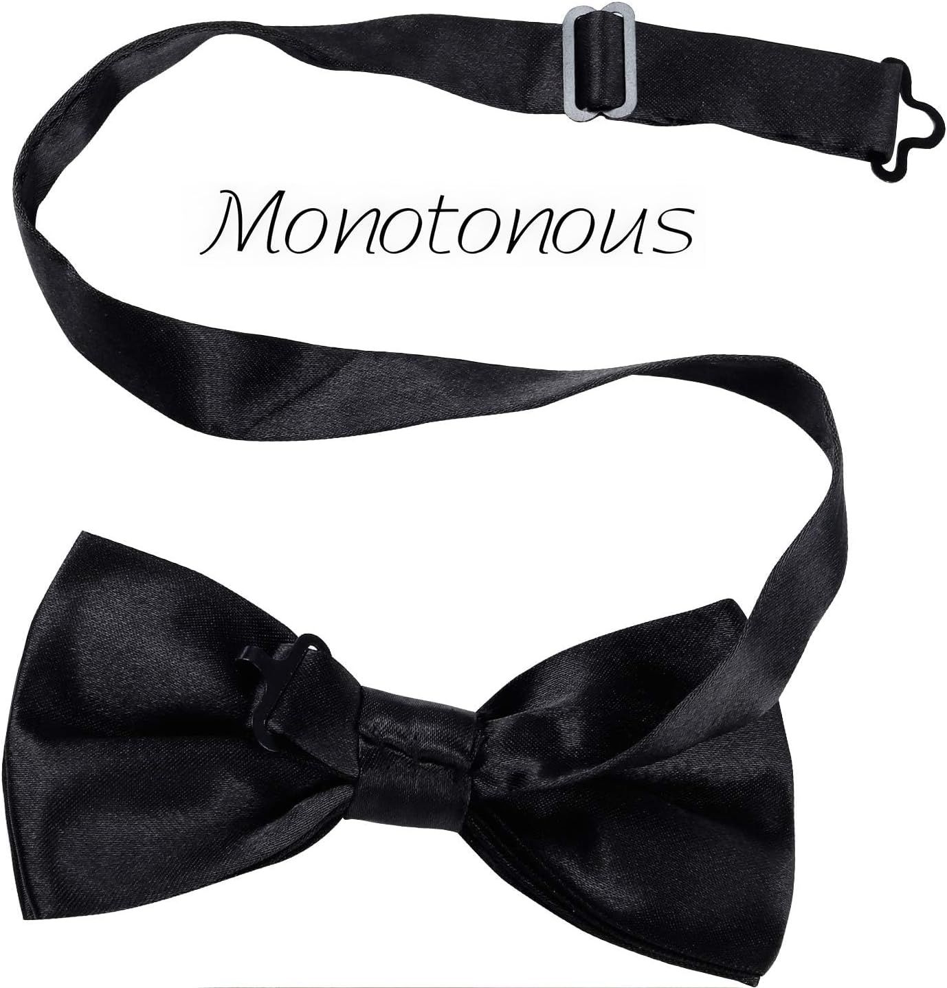 10 Pcs Elegant black Pre-tied Bow ties Formal Tuxedo Bowtie Set with Adjustable Neck Band,Gift Idea For Men And Boys - Image 5