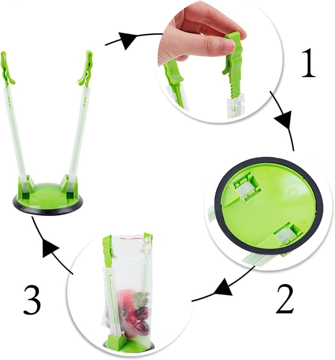 Baggy Rack - (8 Pack),Food Storage Bags Clip, For Food Prep Bag/Plastic Freezer Bag/Ziploc Bag Holder Stand,Meal Planning/prep Bag Holders. - Image 4