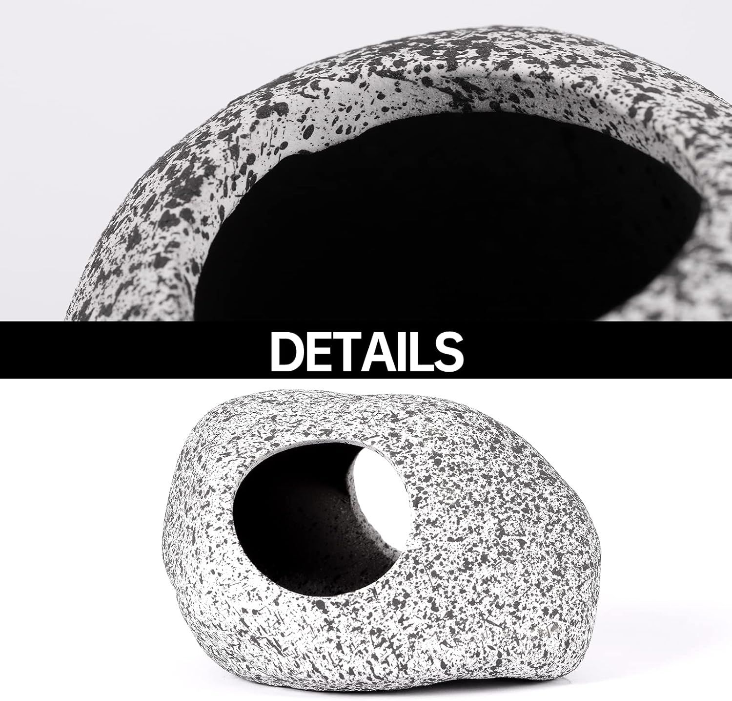 3 Pieces Rock Aquarium Decorations, Stackable Cave Aquarium Decor, Betta Fish Tank Accessories Hideout Hidden Stones Ornaments, Fish Rock House Hideaway Tunnel Fish Cave for Aquarium Shrimp Cichlid - Image 4