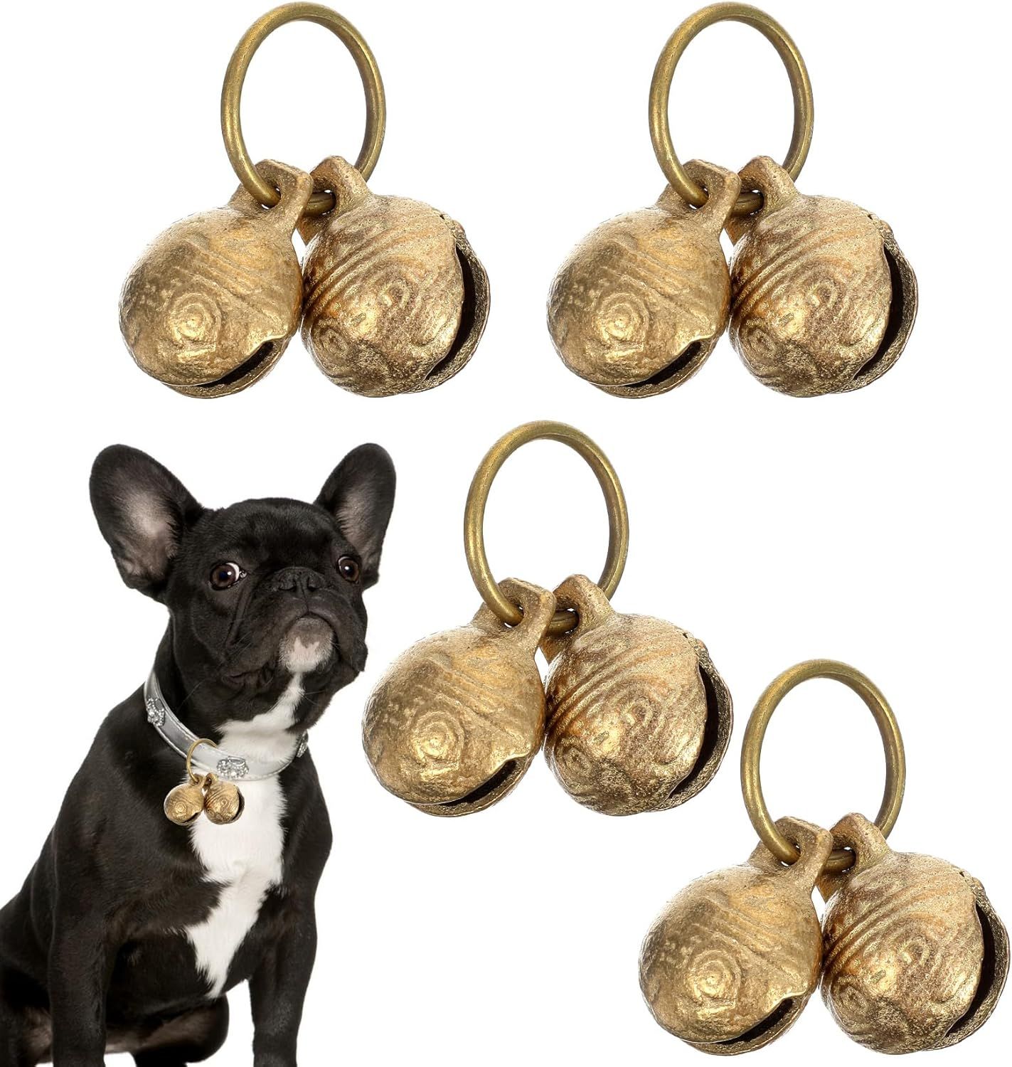 4Pcs Extra Loud Bell for Cat Dog Collar, Extra Loud Jingle Pet Bell for Cat Dog Tracking Bells to Go Outside Tracking Perfect for Safety & Identification, Copper 1.5 Inch - Image 1