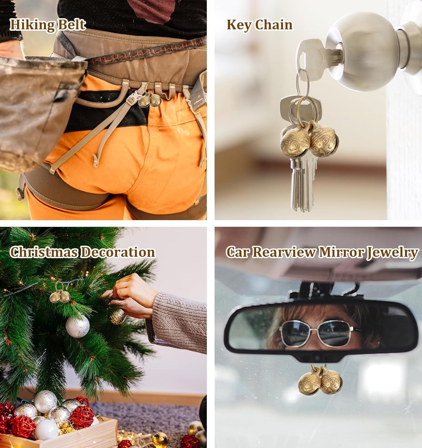 4Pcs Extra Loud Bell for Cat Dog Collar, Extra Loud Jingle Pet Bell for Cat Dog Tracking Bells to Go Outside Tracking Perfect for Safety & Identification, Copper 1.5 Inch - Image 8