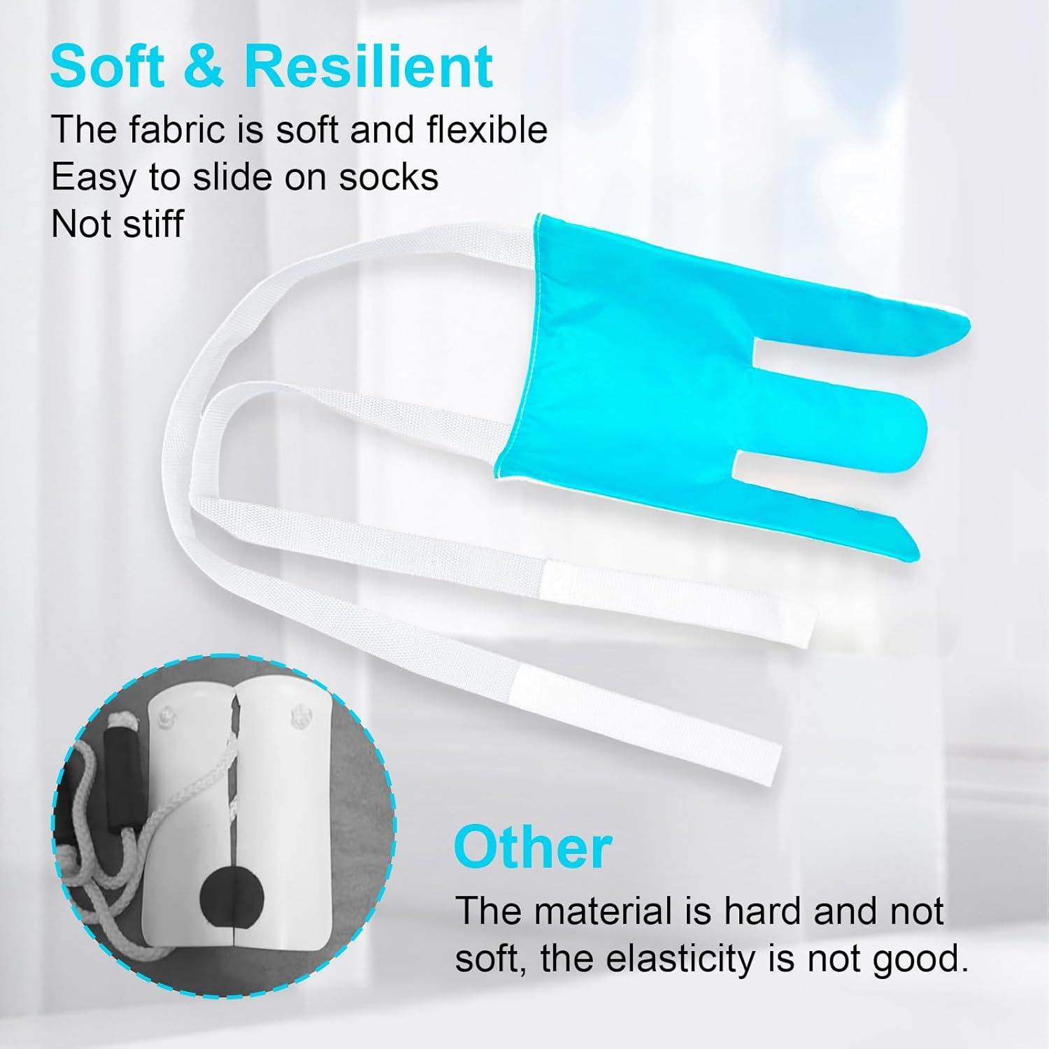 Sock Aid Device for Seniors, Sock Aids for Putting and Off Socks, Sock Helper for Pregnant Women and Disability, Easy On and Off Stocking Slider, Handicapped Avoid Bending Sock Assistant Device - Image 5
