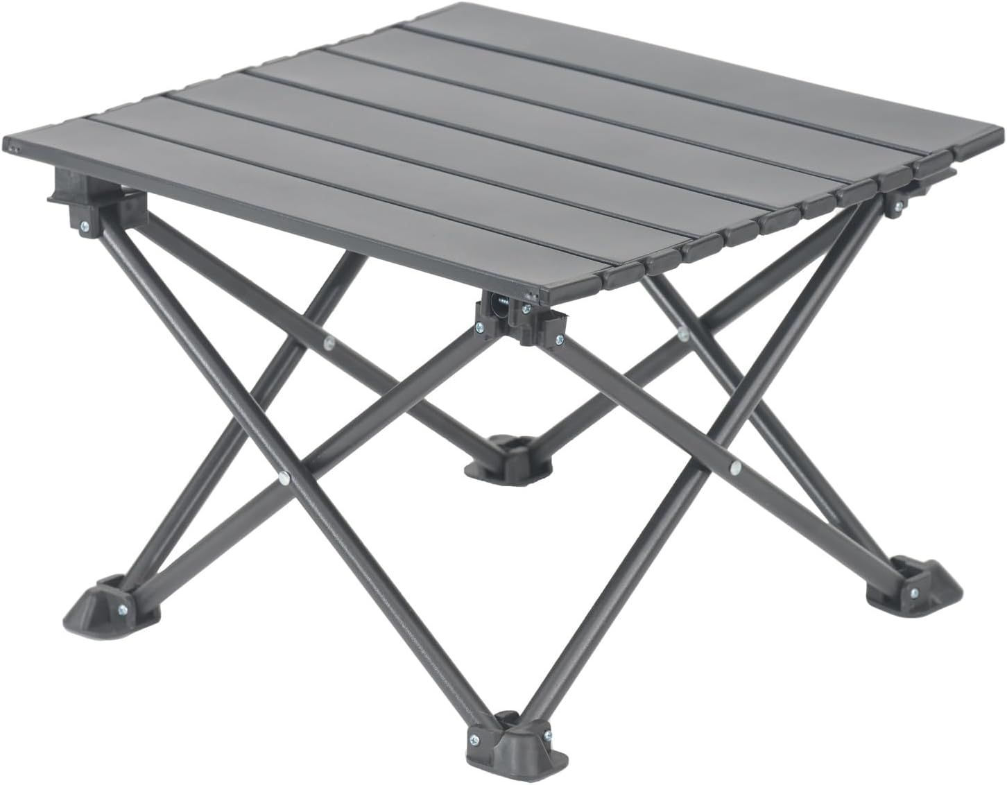 Roll-Up Camping Table, 4-Person Lightweight Portable Outdoor Table with Carry Bag for Picnics BBQ Travel (15.7”x13.7”x11” Black) - Image 1