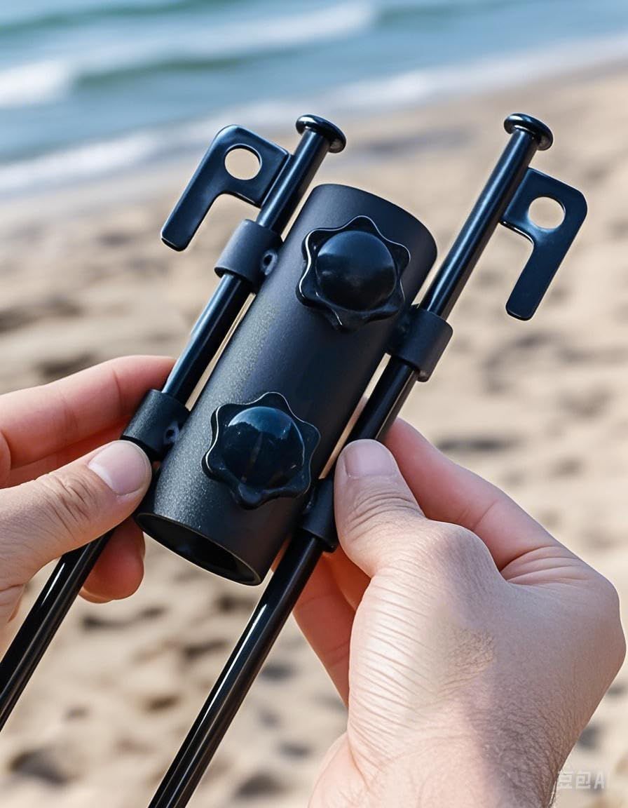 Portable Tent Holder Camping Tent Pole Holder Comes with 4 Ground Nails Tent Fixed Tube Pole Stand for Camping Fishing Hiking - Image 3