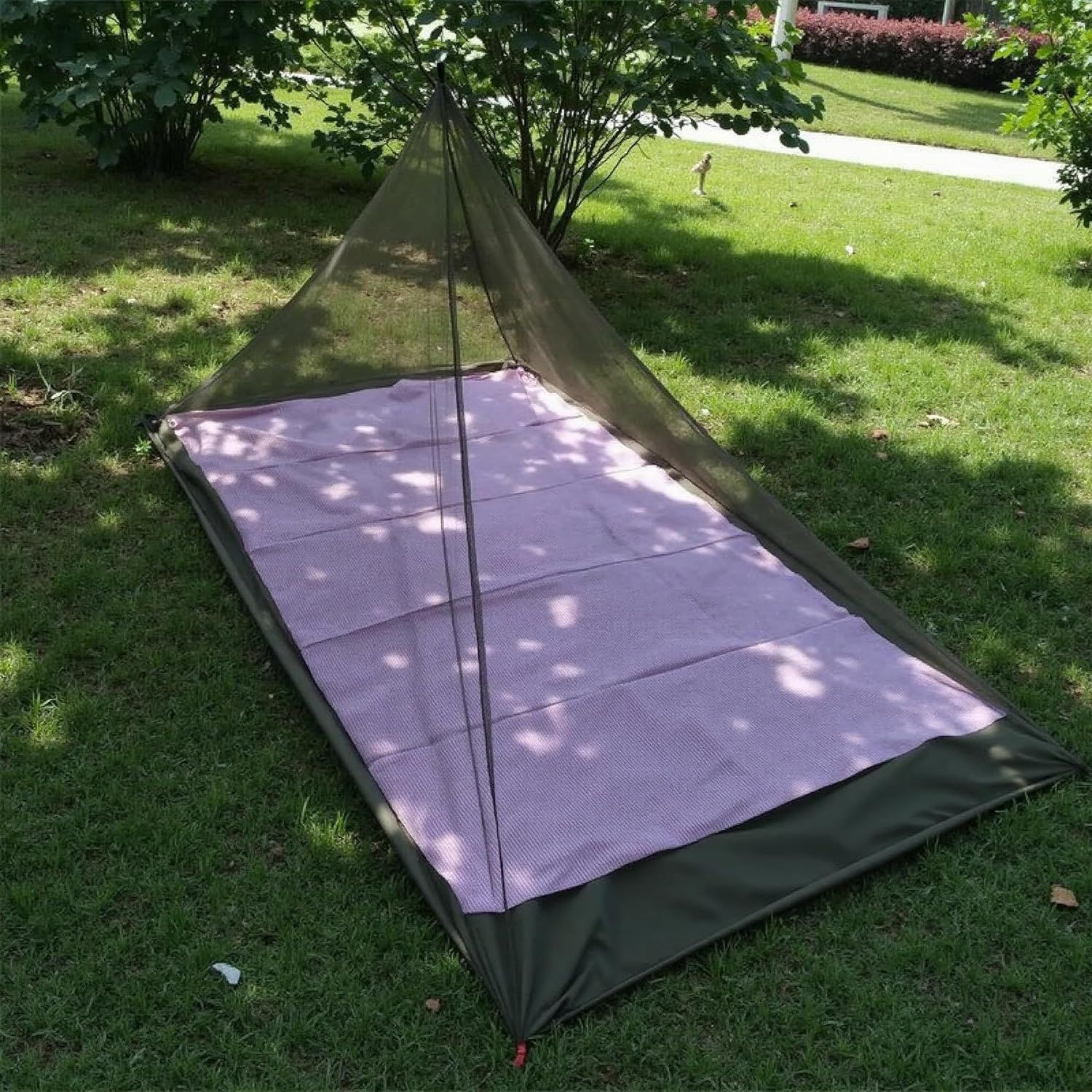 Camping Mosquito Net Compact Ultralight No-See-Um Breathable Mesh Bugnet Mosquito Netting Fits Sleeping Bags, Tent (Green) - Image 3