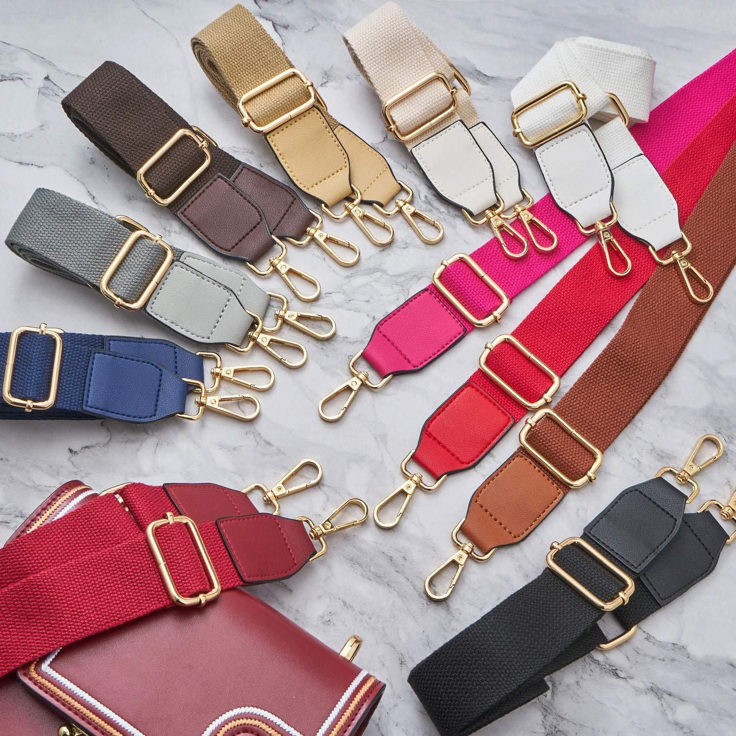 Wide Shoulder Purse Strap Replacement Adjustable Belt Canvas Bag Crossbody Handbag - Image 7